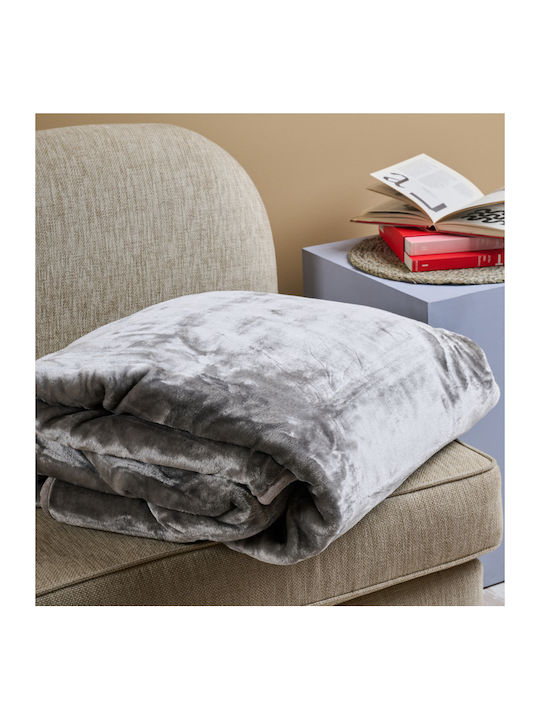 Cokitex Silk Touch Samtige Decke Übergröße 220x240cm Grau