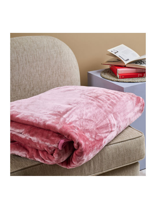 Cokitex Silk Touch Samtige Decke Übergröße 220x240cm Dusty Pink
