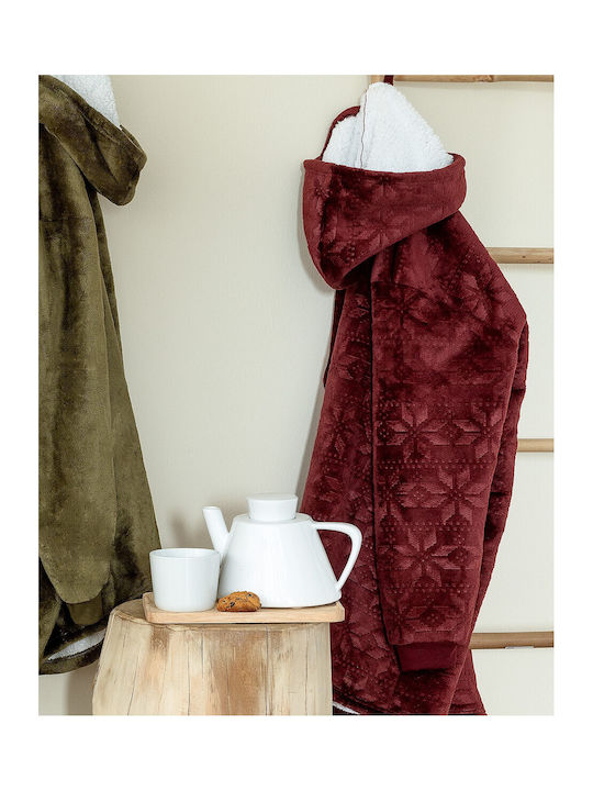 Palamaiki Huhu Κουβέρτα Fleece με Μανίκια 90x100εκ. Snow