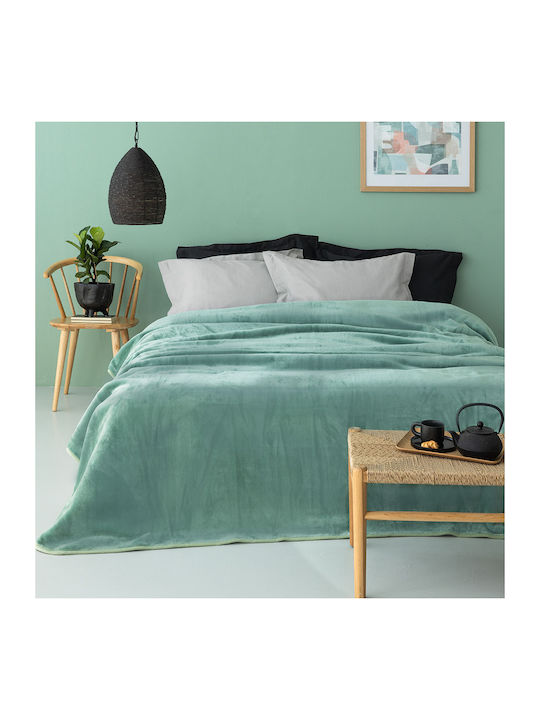 Palamaiki Dream Κουβέρτα Βελουτέ Υπέρδιπλη 220x240εκ. Green