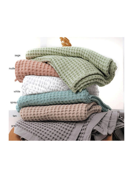 Palamaiki Linus Pique Blanket Single 170x240cm Sage
