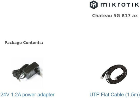 MikroTik Chateau 5G R17 ax Access Point Wi‑Fi 6 Dual Band (2.4 & 5GHz) Single Kit