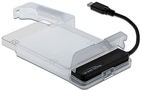 DeLock Hard Drive Case 2.5" SATA III with connection Type-C in Transparent color