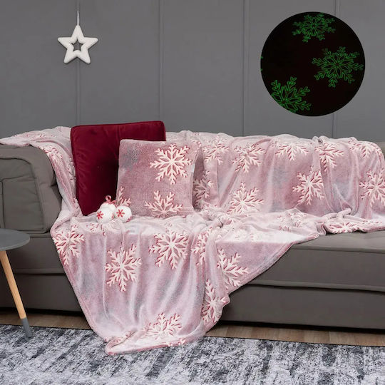 Palamaiki Lucius Κουβέρτα Fleece Υπέρδιπλη 220x240εκ. Red