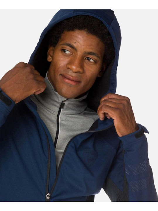 Winter Softshell Waterproof and Windproof Jacket Navy Blue
