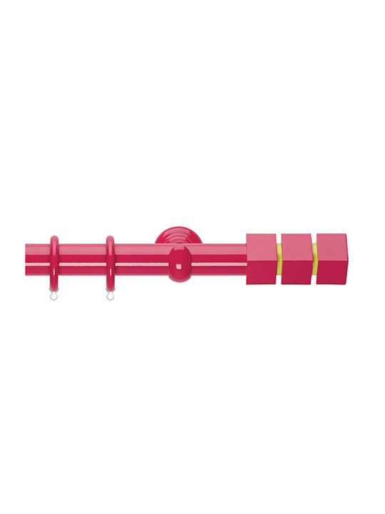 Zogometal Metallisch Vorhangstange Einfach Φ25mm 240cm Fuchsia / Pink