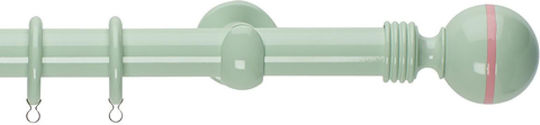 Zogometal Μεταλλικό Κουρτινόξυλο Color Pop Super Gloss Διπλό με Σιδηρόδρομο Φ25mm 160εκ. Γαλάζιο