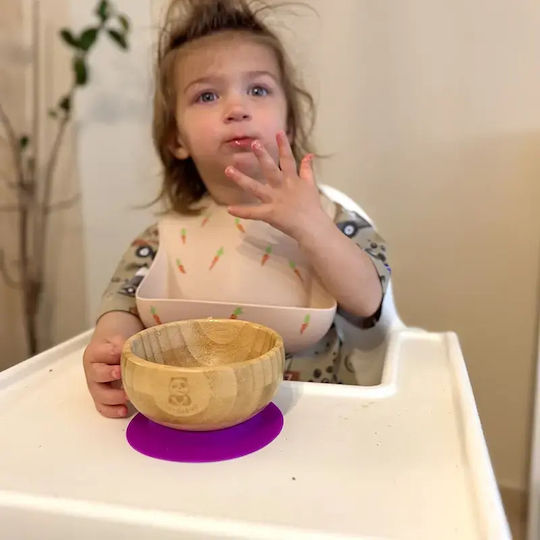Pandaboo Toddler Food Bowl Made of Bamboo Orange