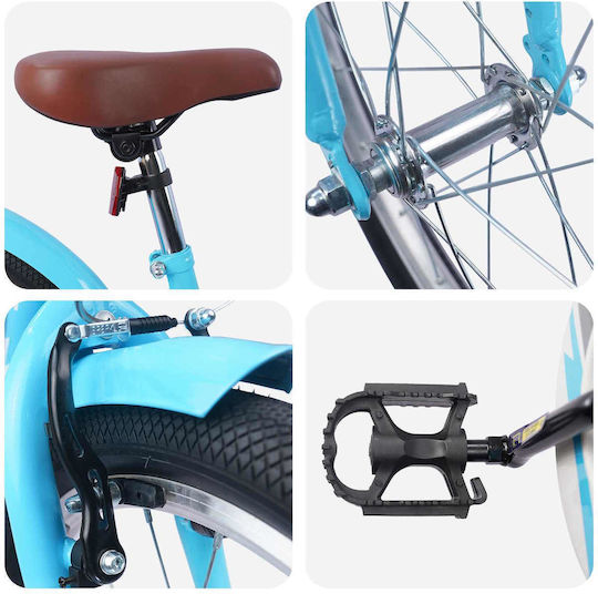 vidaXL 18 Inch Kids' Mountain Bicycle Light Blue