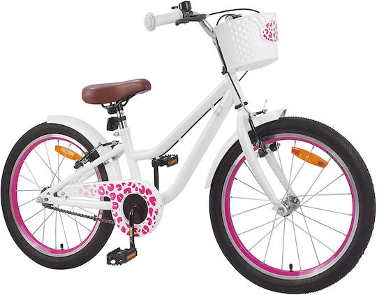 vidaXL 18 Inch Kids' Bicycle City White