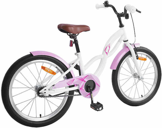 vidaXL 18 Inch Kids' Bicycle City White