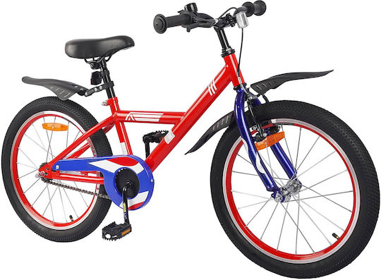 vidaXL 18" Детски Велосипед BMX Червен