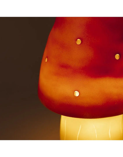 Egmont Led Kids Decorative Lamp Mushroom Red 28x15cm