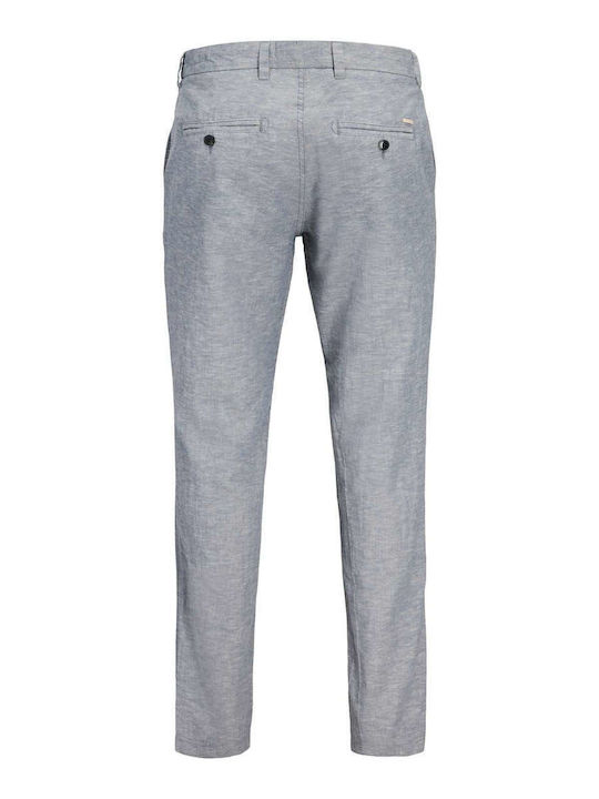 Chino Trousers In Tapered Leg Style Faded Denim