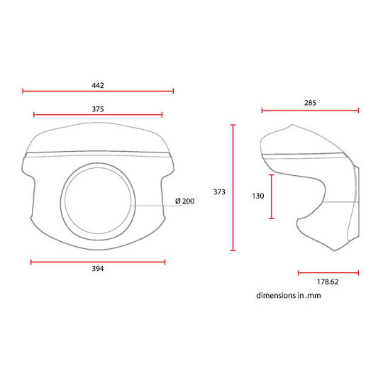 C-racer Universelle Cafe Racer Schutzmaske No7.1
