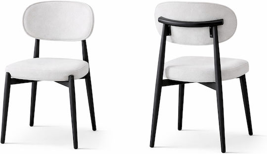 Σετ Τραπεζαρίας 6 Ατόμων Polo Λευκό Μαύρο 170x90x75cm