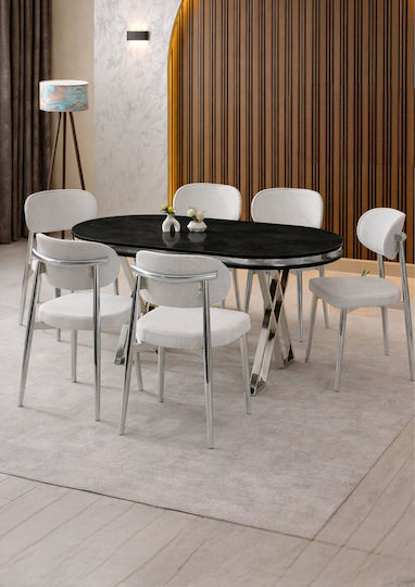 Set Trapezării Polo Scaune Metalice 170x90x75cm