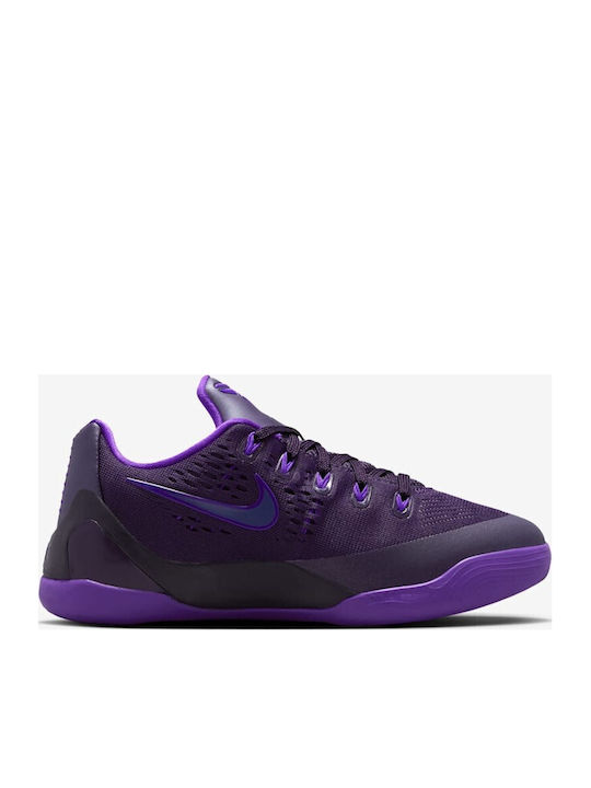 Kobe 9 Em Kids Sports Basketball Shoes with Laces Purple