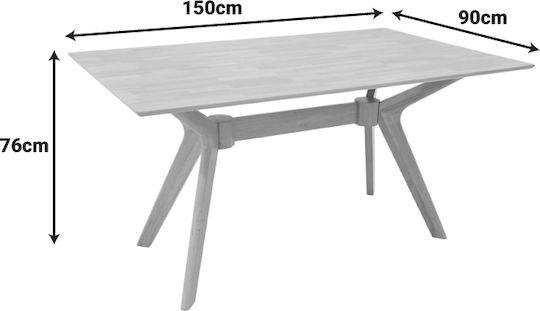 Set Masă Raffles cu 6 Scaune 90x150cm