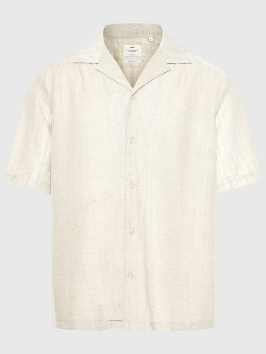 Short Sleeve Linen Shirt Ecru