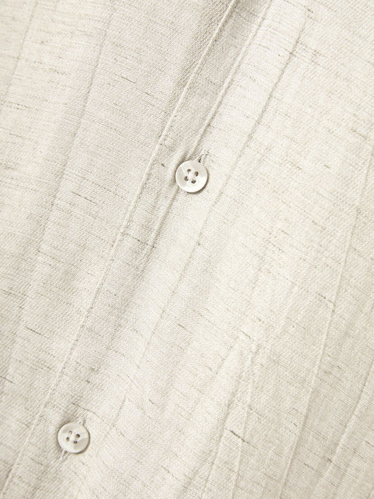 Short Sleeve Linen Shirt Ecru