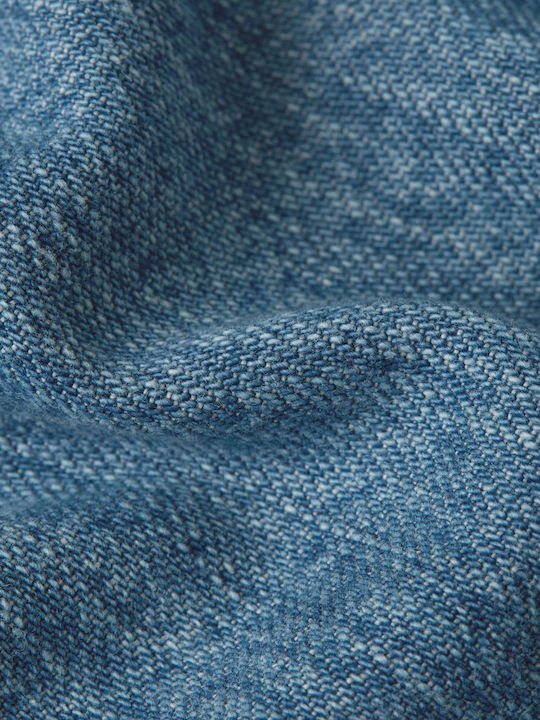 Langärmeliges Herrenhemd in Normale Passform Blau