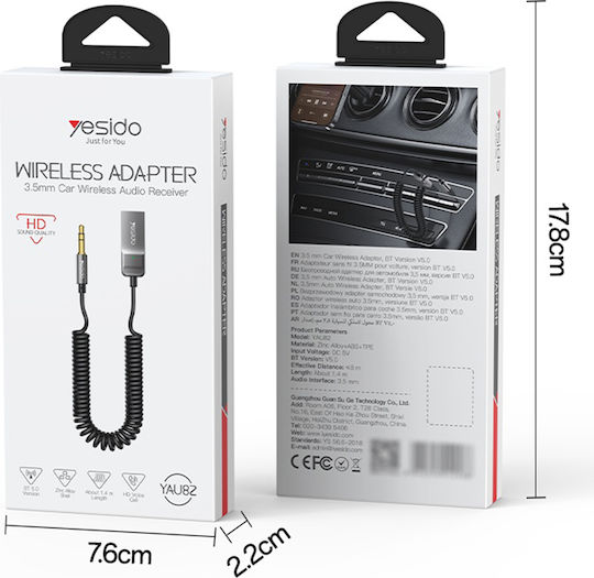 Yesido Bluetooth Αυτοκινήτου για το Ηχοσύστημα (AUX)