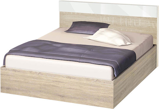 Ninet High Κρεβάτι King Size για Στρώμα 180x200cm Sonoma / Κρεμ Ninet High Κρεβάτι King Size για Στρώμα 180x200cm Sonoma / Κρεμ