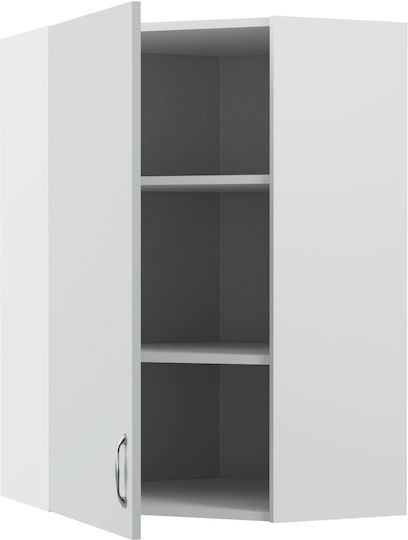 Modest Γωνιακό Ντουλάπι Κρεμαστό Γκρι 60x30x92εκ.