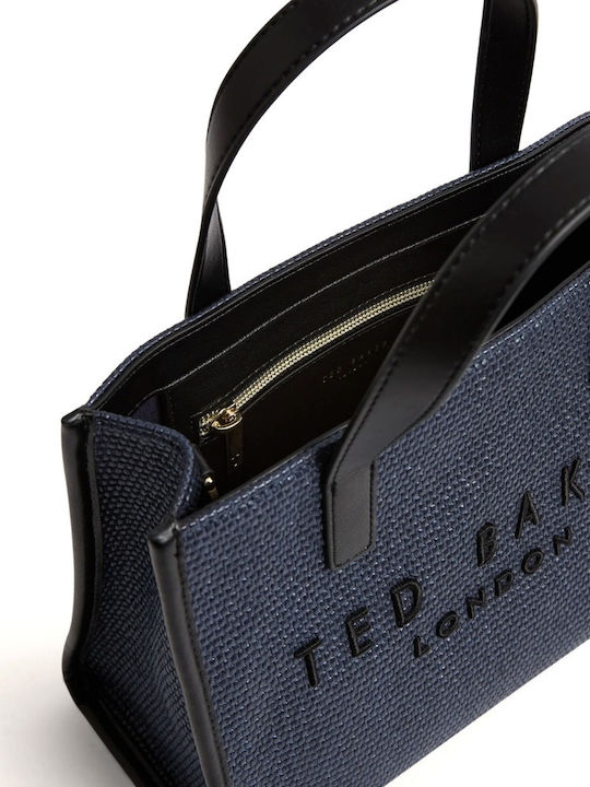 Icon Rattan Damen Schulter Tasche Blau