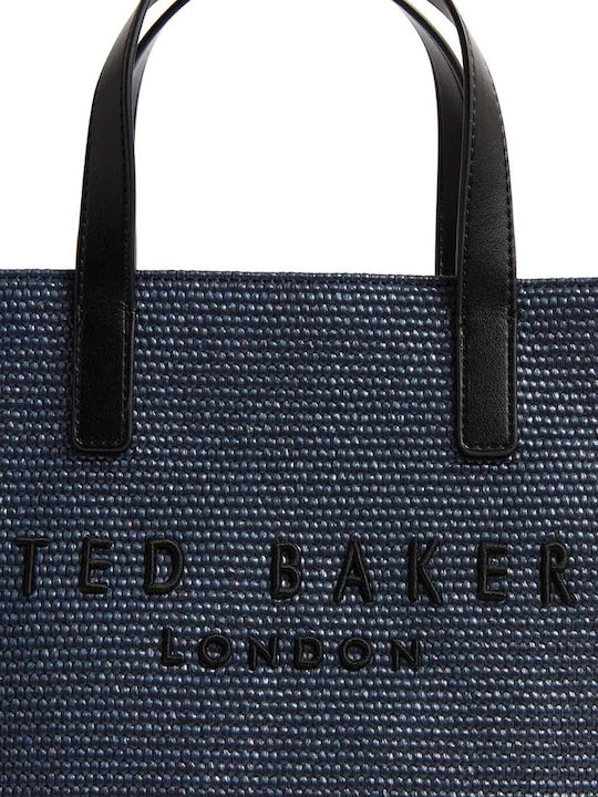 Icon Rattan Damen Schulter Tasche Blau