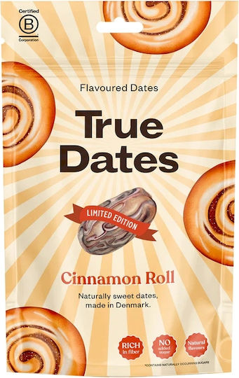 True Dates Φυσικοί Χουρμάδες Γεύση Cinnamon Roll Χωρίς Ζάχαρη 100gr