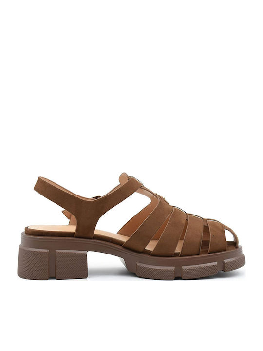 Damen Sandalen Braun