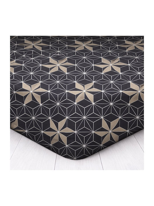 My Home Luxury Cearșaf Semi Dublu cu Elastic 120x200+25cm. Dona Multicolor