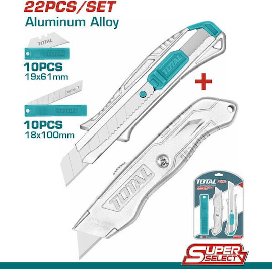 Total Tht515226 Carpet Cutter Knives Set Spare Parts 22pcs