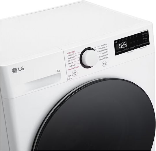 LG Πλυντήριο Ρούχων 9kg με Τεχνολογία Ατμού 1200 Στροφών 6 Motion F2R5009TSWB