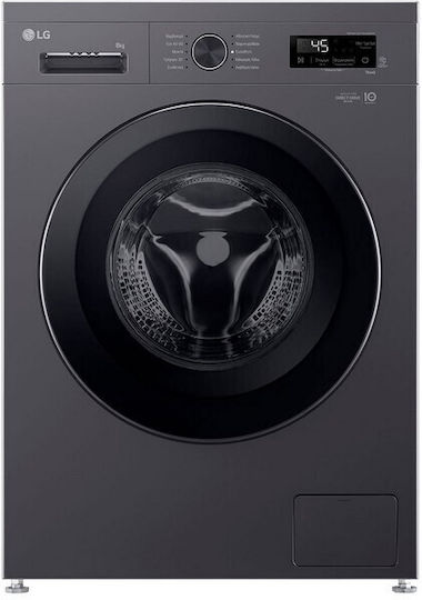 LG Πλυντήριο Ρούχων 8kg με Τεχνολογία Ατμού 1400 Στροφών 6 Motion Μαύρο F4X1008NMK