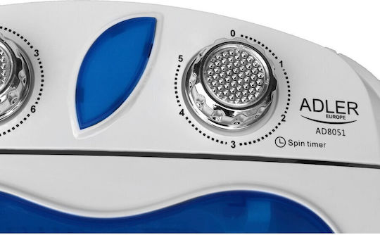 Adler Portable Washing Machine in White Colour AD 8051