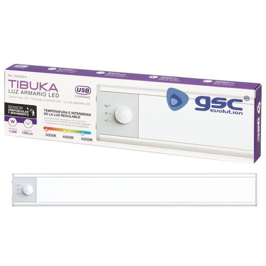 GSC LED Emergency Light with Battery Power Source and Motion Sensor
