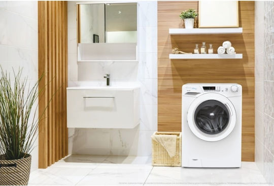 Candy Washing Machine 7kg with Steam Technology 1200 Rounds Smart Touch HE4 1274TWM6/1-S