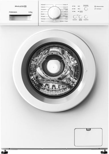 Philco Пералня 6кг с Парна Технология 1000 Оборота PWM640A