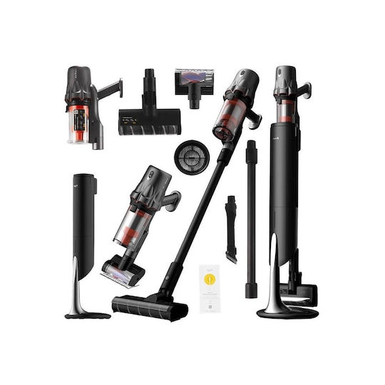 Deerma T30W XT Station Επαναφορτιζόμενη Σκούπα 2 σε 1 Stick & Χειρός 21.6V Μαύρη