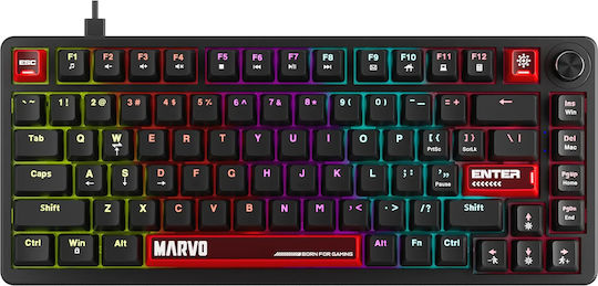 Marvo Titan Gaming Μηχανικό Πληκτρολόγιο Tenkeyless με RGB φωτισμό (Αγγλικό US)