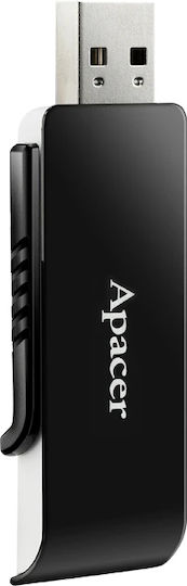 Apacer AH350 64GB USB 3.0 Stick Μαύρο