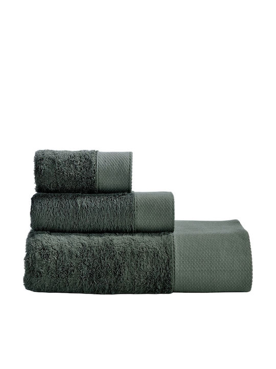 Down Town Home Bath Towels Set of Towels 3 pcs New Pink Forest Weight 600gsm