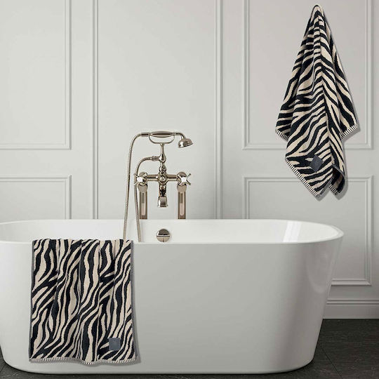 Greenwich Polo Club Πετσέτα Χεριών 4093 30x50εκ. Beige, Black Βάρους 550gr/m²