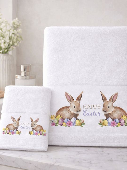 Nima Set of Bath Towels 2 pcs Easter Bunny Easter Bunny Weight 300gsm