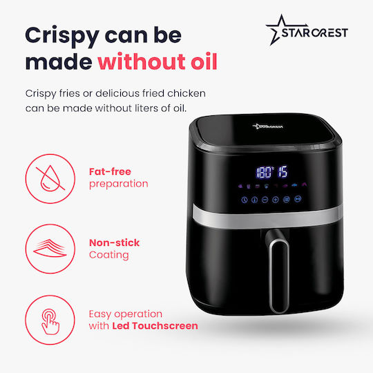 Starcrest Air Fryer 5.5lt Μαύρο SFR-5570BK
