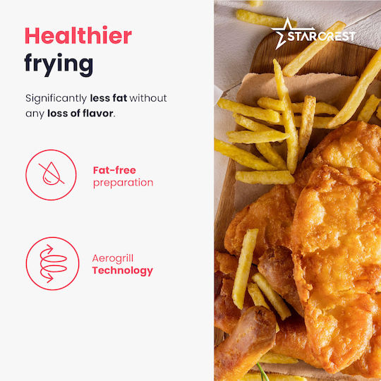 Starcrest Air Fryer 5.5lt Μαύρο SFR-5570BK