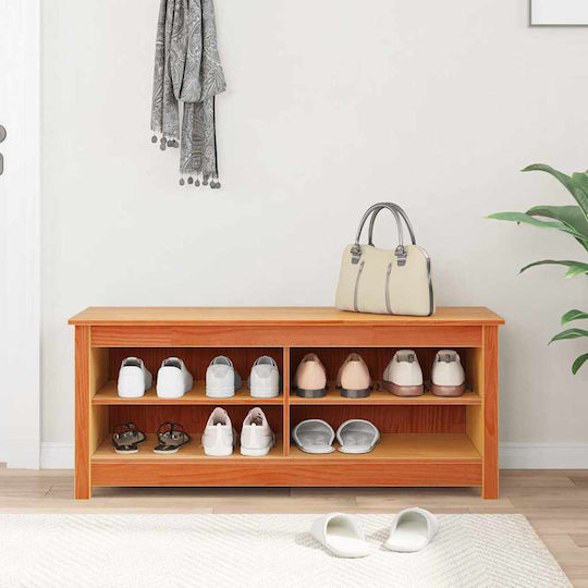 Παπουτσοθήκη από Μασίφ Ξύλο 110x38x45.5cm